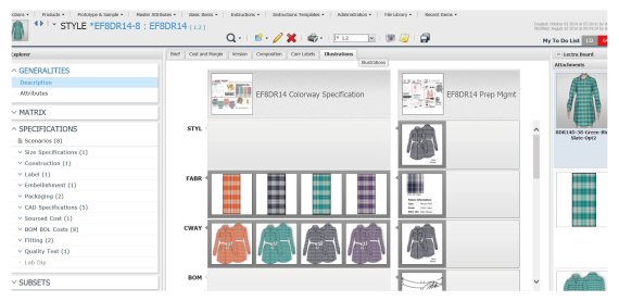 lles auf einen Blick: Mit der Lectra Software können Designer Modelle in verschiedenen Stoffen und Farben direkt 3D-visualisieren. 