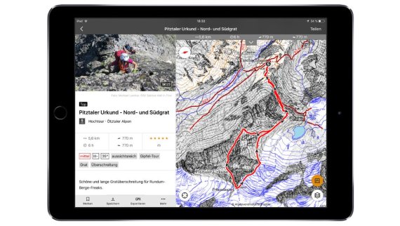 Über 8000 Tourenbeschreibungen in der DAV App Alpenvereinaktiv