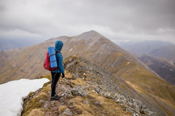 Wanderer auf einem Berg