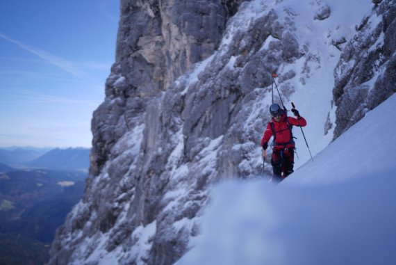 Person auf Alpspitze