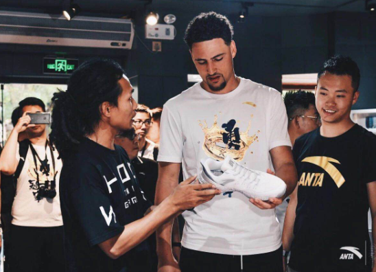 Der NBA-Basketballer Klay Thompson ist Antas Werbegesicht in China.