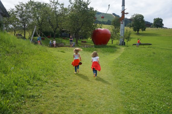 A playground or small scurrilities along the way enhance every hike for children.