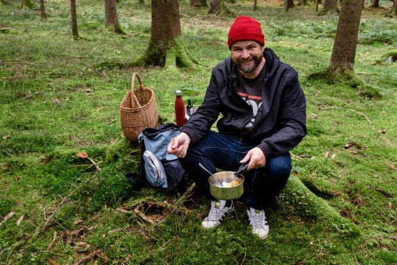 Sven Christ with his polenta