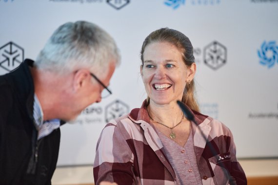 Antje von Dewitz at the EOG Press conference at ISPO Munich 2020