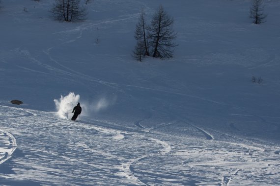 Abfahrt in St. Moritz