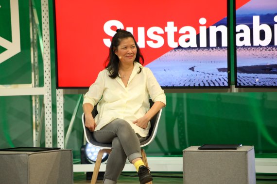 Melody Harris-Jensbach, Jack Wolfskin CEO, at the ISPO Re.Start Days