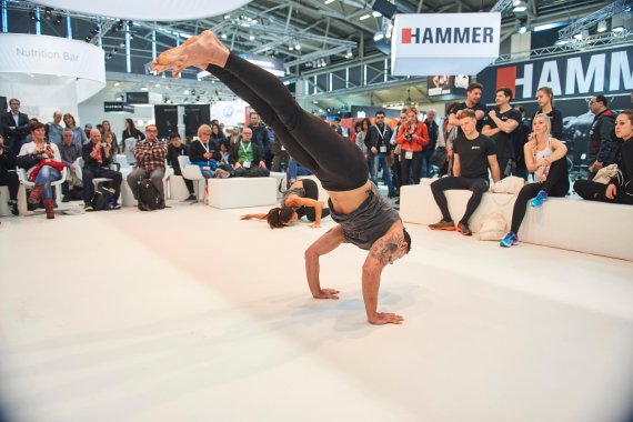 Melayne and Cameron Shayne perform Budokon on the Health & Fitness stage at ISPO MUNICH 2017.