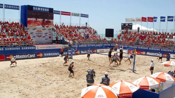 Beachvolleyball-Stadion in Brasilien